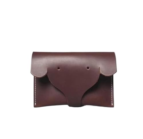 NTIYOU Geldbörsen Brieftasche Manuelle Leder Geldbörse Große Kapazität ID Karte Kartenhalter Unisex Mode Münzfach Münzgeldbörsen Reißfest Dauerhaft (Color : Brown, Size : 3.3 * 4.7in) von NTIYOU