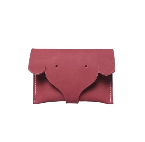 NTIYOU Geldbörsen Brieftasche Manuelle Leder Geldbörse Große Kapazität ID Karte Kartenhalter Unisex Mode Münzfach Münzgeldbörsen Reißfest Dauerhaft (Color : Red, Size : 3.3 * 4.7in) von NTIYOU