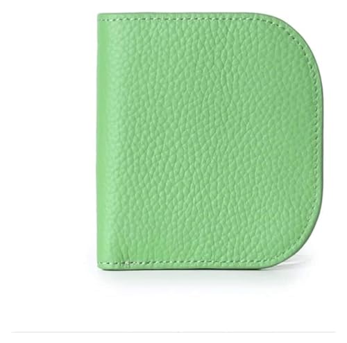 NTIYOU Geldbörsen Brieftasche Neue Damen-Geldbörse aus Leder, schlank, einfach, Kartenhalter, tragbare Schnalle, Münzgeldbörsen, 6 Kartenfächer, reißfest Dauerhaft (Color : Cyan) von NTIYOU