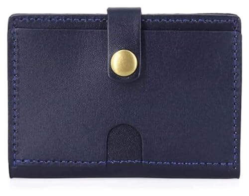 NTIYOU Geldbörsen Geldbörse Damen Leder Geldbörse Herren Slim Kartenhalter Große Kapazität Münzgeldbörsen Unisex Münzfach 2 Ausweisfenster Reißfest Dauerhaft (Color : Blue) von NTIYOU