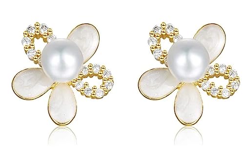 Ohrringe Ohrringe 925 Sterling Silber Ohrringe hypoallergen High-End schöne Blumenform Mode Ohrringe anmutig Braut Mädchen von NTIYOU