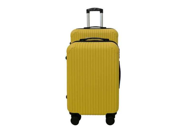 NTK-Collection Hartschalen-Trolley Hartschalenkoffer 2er-Set Frenzi Gelb, 4 Rollen von NTK-Collection
