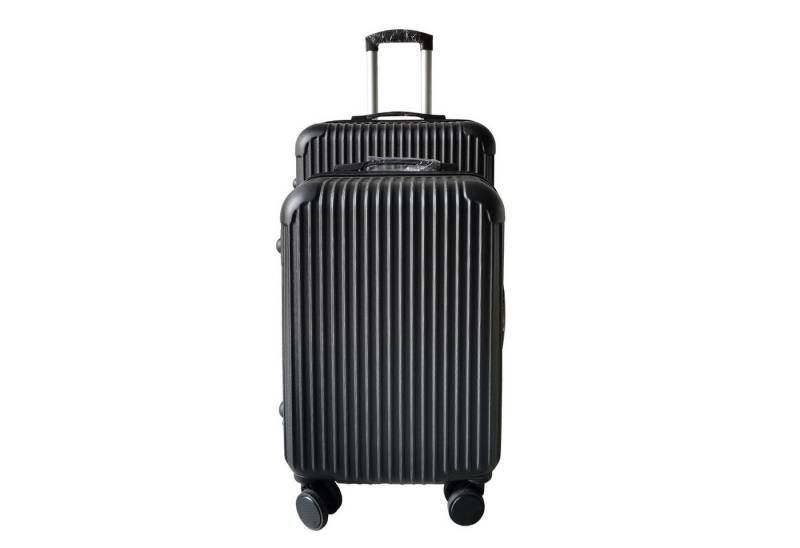NTK-Collection Hartschalen-Trolley Hartschalenkoffer 2er-Set Frenzi Schwarz, 4 Rollen von NTK-Collection