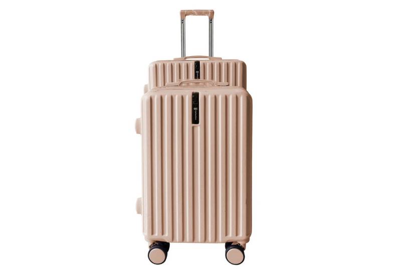 NTK-Collection Hartschalen-Trolley Hartschalenkoffer 2er-Set Leandra Rosa, 4 Rollen von NTK-Collection