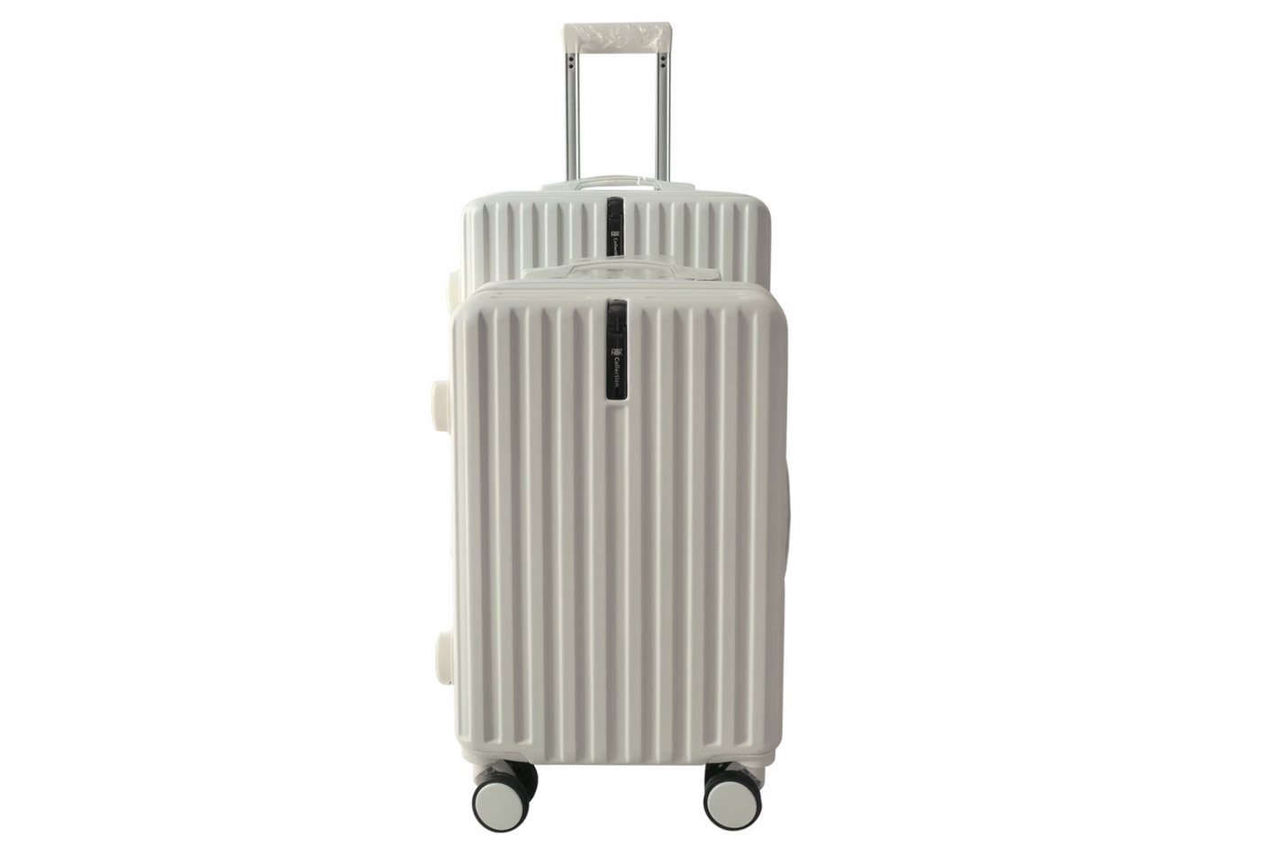 NTK-Collection Hartschalen-Trolley Hartschalenkoffer 2er-Set Leandra Weiß, 4 Rollen von NTK-Collection