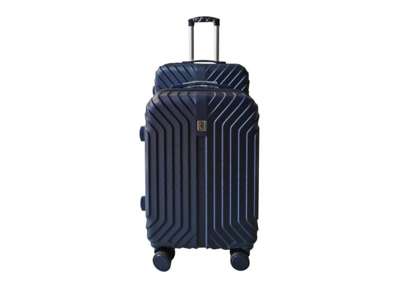NTK-Collection Hartschalen-Trolley Hartschalenkoffer 2er-Set Mabell Blau, 4 Rollen von NTK-Collection