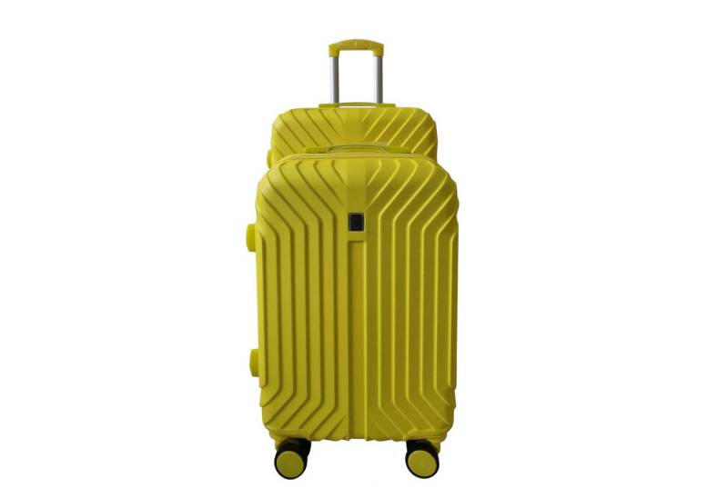 NTK-Collection Hartschalen-Trolley Hartschalenkoffer 2er-Set Mabell Gelb, 4 Rollen von NTK-Collection