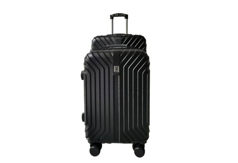 NTK-Collection Hartschalen-Trolley Hartschalenkoffer 2er-Set Mabell Schwarz, 4 Rollen von NTK-Collection
