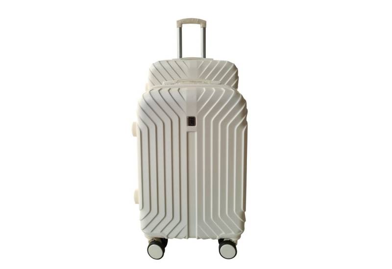 NTK-Collection Hartschalen-Trolley Hartschalenkoffer 2er-Set Mabell Weiß, 4 Rollen von NTK-Collection
