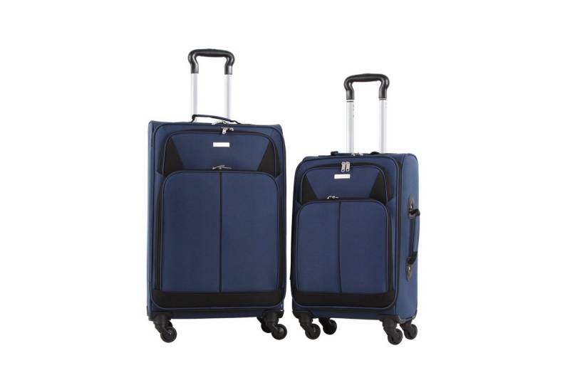 NTK-Collection Kofferset Kofferset 2-teilig Viga Navyblau, 4 Rollen, (Set, 2 tlg., 2 Koffer), mit Rollen Teleskopgriff von NTK-Collection