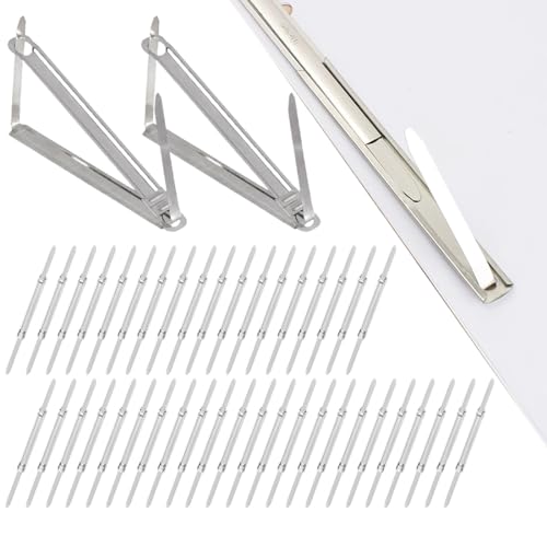 100 Stück Aktenbinder Heftstreifen, Aktenbinder Abheftmechaniken, Archivclip, Aktenbinder Archivclip, geeignet für Zuhause, Arbeit und Schule Aktenbinder Heftstreifen Heftstreifen Metall Silver von NTRUXZP