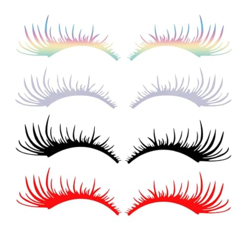 8 Stück 4 Farben PET Wimpern Autoaufkleber Auto Wimpern Für Scheinwerfer Auto Scheinwerfer Aufkleber Wasserdicht Selbstklebende Wimpern Wimpern Auto Scheinwerfer Aufkleber Auto Styling von NTRUXZP