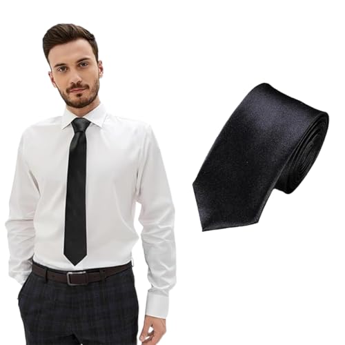 NTRUXZP 1 Stück Herren Krawatten Satin Elegant Krawatte 5 cm für Herren Klassische Hochzeit Krawatte für Büro oder Festliche Veranstaltungen von NTRUXZP
