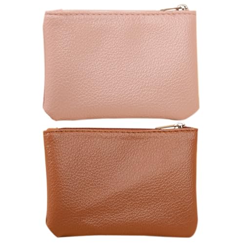NTRUXZP 2 Stück Kleines Portemonnaie Damen, Leder Mini Geldbörse Klein Portemonnaie Coin Purse Münzgeldbörse Münzbeutel Schlüsseletui Woman Wallet Mini Geldbeutel für Damen von NTRUXZP