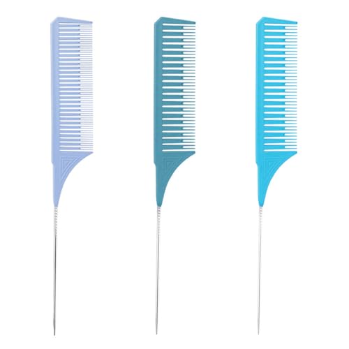 NTRUXZP 3 Stücke HaarKamm Set,Barbier Kamm mit Griff Haarstyling Zahnkamm, Profi Friseur Kamm/Breiter Kamm für Männer und Frauen von NTRUXZP