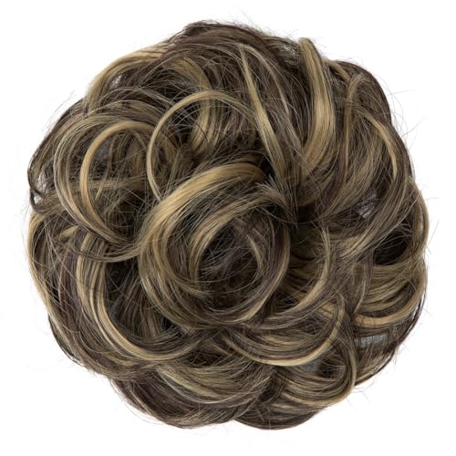 NTRUXZP Haarteil Mit Gummiband, Voluminös Gelockt Unordentlich Dutt Große Haar Bun Scrunchies Erweiterungen für Frauen Mädchen Haargummi Dunkelbraun NTRUXZP Haarteil Mit Gummiband, Voluminös Gelockt Unordentlich Dutt Große Haar Bun Scrunchies Erweiterungen für Frauen Mädchen Haargummi Dunkelbraun von NTRUXZP