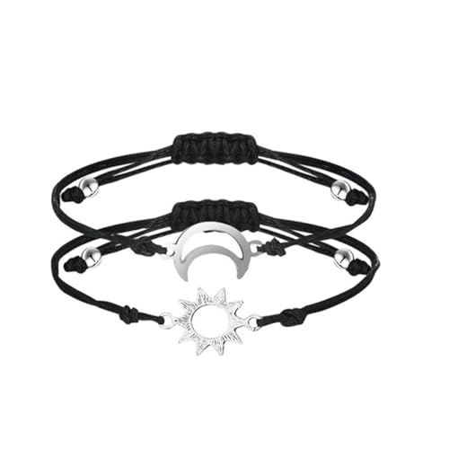 NTRUXZP Handgefertigte,Freundschaftsarmband mit Armband, 2 Stück Farbe Freundschaftsarmband Damen Beste Freundin Armband, Langstrecken Versprechen Matching Armbande für Damen Herren Freunde von NTRUXZP
