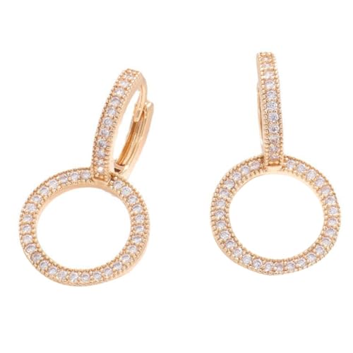 NTRUXZP Ohrringe hängend für Mädchen, Ohrringe Silber Ohrring double hoop mit Zirkonia, Double Circle Hoop Ohrringe Schmuck für Hochzeitsgeschenke für Frauen von NTRUXZP