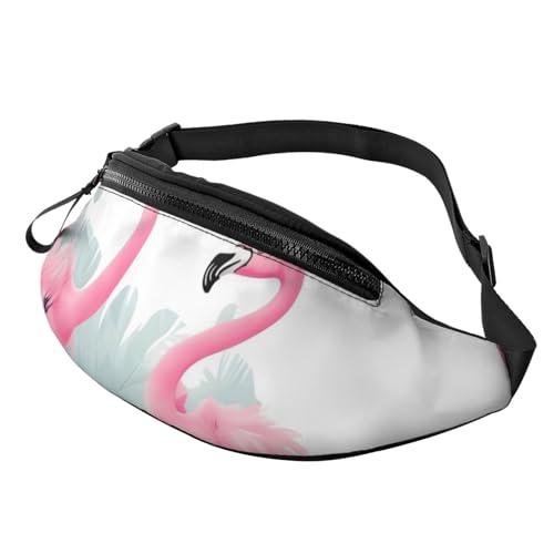 Bauchtaschen für Damen, große Umhängetasche, trendige Brusttasche, Eichhörnchen, Hüfttasche für Reisen, Love Flamingo, Einheitsgröße Bauchtaschen für Damen, große Umhängetasche, trendige Brusttasche, Eichhörnchen, Hüfttasche für Reisen, Love Flamingo, Einheitsgröße von NTVOWPZO
