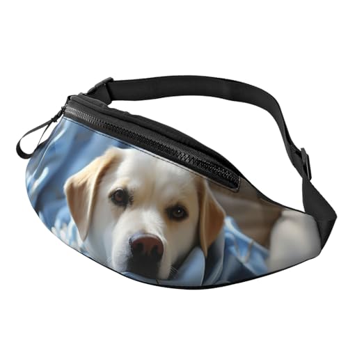 Gürteltasche für Damen, große Umhängetasche, trendige Brusttasche, Golden Retriever und Blumen, Hüfttasche für Reisen, Hund in Decke eingewickelt, Einheitsgröße Gürteltasche für Damen, große Umhängetasche, trendige Brusttasche, Golden Retriever und Blumen, Hüfttasche für Reisen, Hund in Decke eingewickelt, Einheitsgröße von NTVOWPZO