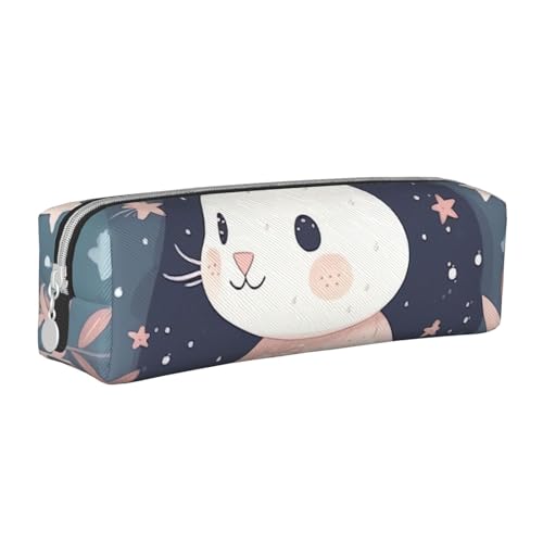 NTVOWPZO Federmäppchen, großes Federmäppchen, botanisches Muster, abstraktes Federmäppchen für Büro, kleine Reißverschlusstasche für Bleistifte, Ein Sternhase, Einheitsgröße, Federmäppchen von NTVOWPZO