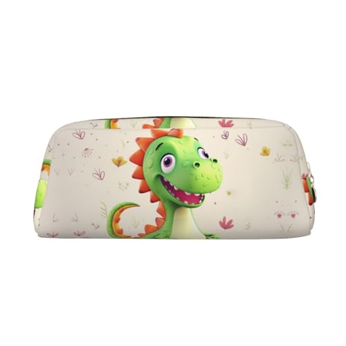 NTVOWPZO Federmäppchen, großes Federmäppchen, niedliches Dinosaurier-Federmäppchen für Büro, kleine Reißverschlusstasche für Bleistifte, Gold, One Size, Federmäppchen von NTVOWPZO