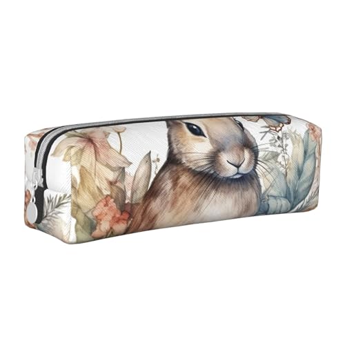 NTVOWPZO Federmäppchen, großes Federmäppchen, umgeben von Blumen, Federmäppchen für Büro, kleine Reißverschlusstasche für Bleistifte, Umgeben von Blumen, One Size, Federmäppchen von NTVOWPZO