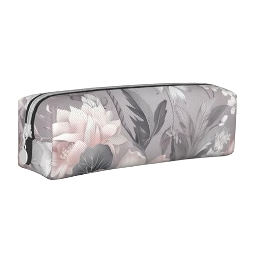 NTVOWPZO Federmäppchen, großes Federmäppchen auf orangefarbenem Baum, Federmäppchen für Büro, kleine Reißverschlusstasche für Bleistifte, Weiches Blumenmuster, Einheitsgröße, Federmäppchen von NTVOWPZO