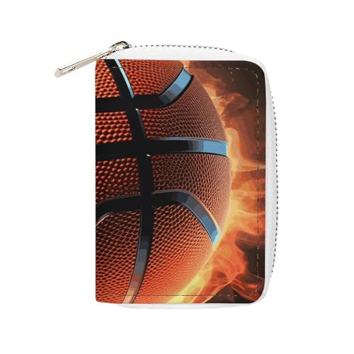 NTVOWPZO Kreditkartenetui für Herren, weicher Visitenkartenhalter, 3D-Basketballkartenetui mit Reißverschluss, Stil, 16 x 11,5 cm, Stil, 16 x 11,5 cm, Stil:, 16x11.5cm von NTVOWPZO