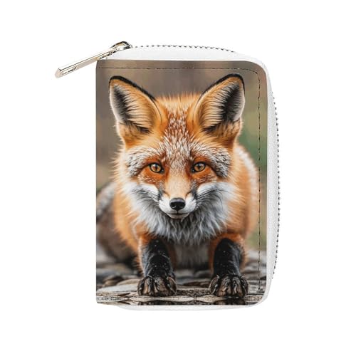 NTVOWPZO Kreditkartenetui für Herren, weiches Visitenkartenetui, Eros Bridal Fox, Kartenetui mit Reißverschluss, Stil, 16 x 11,5 cm, Stil, 16 x 11,5 cm, Stil:, 16x11.5cm von NTVOWPZO