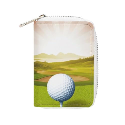 NTVOWPZO Kreditkartenetui für Herren, weiches Visitenkartenetui, Golf-Sport-Kartenetui mit Reißverschluss, Stil, 16 x 11,5 cm, Stil, 16 x 11,5 cm, Stil:, 16x11.5cm von NTVOWPZO
