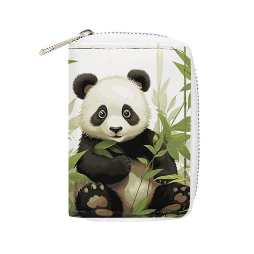 NTVOWPZO Kreditkartenetui für Herren, weiches Visitenkartenetui, Panda-Kartenetui mit Reißverschluss, Stil, 16 x 11,5 cm, Stil, 16 x 11,5 cm, Stil:, 16x11.5cm von NTVOWPZO