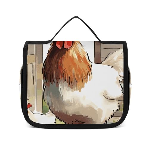 NTVOWPZO Kulturbeutel für Damen, Reise-Kulturbeutel, Bauernhoftiere, Kosmetik-Organizer, Make-up-Tasche, Stil, 22,5 x 18,5 cm, Stil, 22,5 x 18,5 cm, Stil:, 22.5x18.5cm von NTVOWPZO