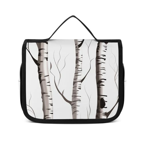 NTVOWPZO Kulturbeutel für Damen, Reise-Kulturbeutel, Birkenbaum, Kosmetik-Organizer, Make-up-Tasche, Stil, 22,5 x 18,5 cm, Stil, 22,5 x 18,5 cm, Stil:, 22.5x18.5cm von NTVOWPZO