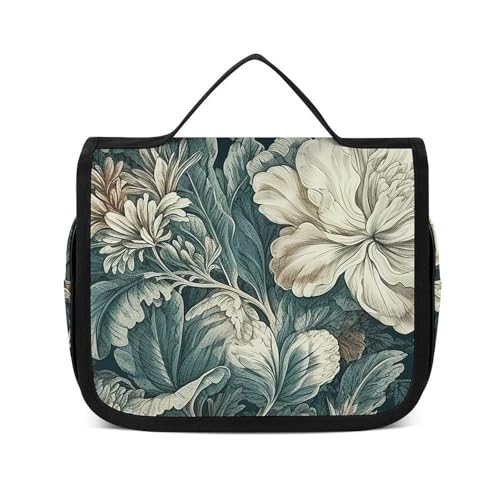 NTVOWPZO Kulturbeutel für Damen, Reise-Kulturbeutel, Blumen-Kosmetik-Organizer, Make-up-Tasche, Stil, 22,5 x 18,5 cm, Stil, 22,5 x 18,5 cm, Stil:, 22.5x18.5cm von NTVOWPZO