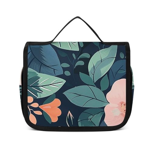NTVOWPZO Kulturbeutel für Damen, Reise-Kulturbeutel, Blumenmuster, bedruckt, Kosmetik-Organizer, Make-up-Tasche, Stil, 22,5 x 18,5 cm, Stil, 22,5 x 18,5 cm, Stil:, 22.5x18.5cm von NTVOWPZO