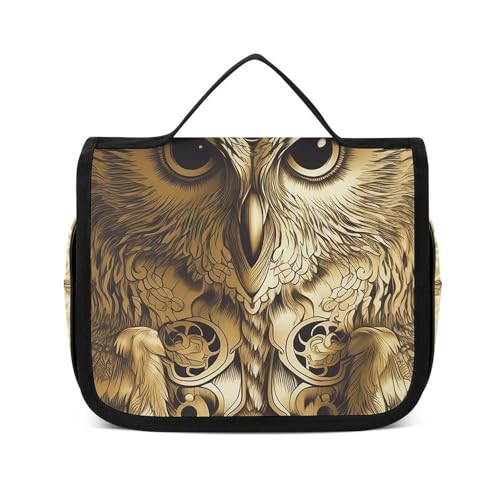 NTVOWPZO Kulturbeutel für Damen, Reise-Kulturbeutel, Eulenmuster, Kosmetik-Organizer, Make-up-Tasche, Stil, 22,5 x 18,5 cm, Stil, 22,5 x 18,5 cm, Stil:, 22.5x18.5cm von NTVOWPZO