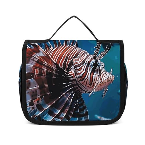 NTVOWPZO Kulturbeutel für Damen, Reise-Kulturbeutel, Fisch-in-Aquarium, Kosmetik-Organizer, Make-up-Tasche, Stil, 22,5 x 18,5 cm, Stil, 22,5 x 18,5 cm, Stil:, 22.5x18.5cm von NTVOWPZO
