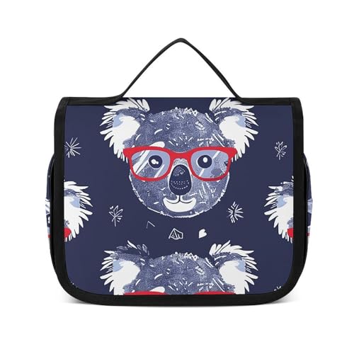 NTVOWPZO Kulturbeutel für Damen, Reise-Kulturbeutel, Koala-Kunst-Stil, Kosmetik-Organizer, hängende Make-up-Tasche, Stil, 22,5 x 18,5 cm, Stil, 22,5 x 18,5 cm, Stil:, 22.5x18.5cm von NTVOWPZO