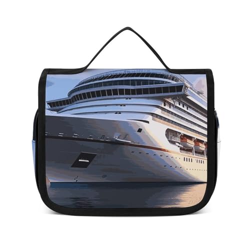 NTVOWPZO Kulturbeutel für Damen, Reise-Kulturbeutel, Kreuzfahrtschiffe, Kosmetik-Organizer, Make-up-Tasche, Stil, 22,5 x 18,5 cm, Stil, 22,5 x 18,5 cm, Stil:, 22.5x18.5cm von NTVOWPZO