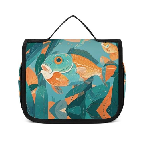 NTVOWPZO Kulturbeutel für Damen, Reise-Kulturbeutel, Laubsitzstange, College, Kosmetik-Organizer, Make-up-Tasche, Stil, 22,5 x 18,5 cm, Stil, 22,5 x 18,5 cm, Stil:, 22.5x18.5cm von NTVOWPZO