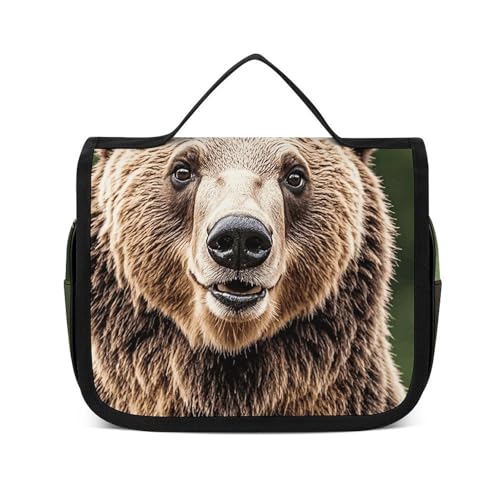 NTVOWPZO Kulturbeutel für Damen, Reise-Kulturbeutel, Motiv: The Lodge Bear Deer, Kosmetik-Organizer, Make-up-Tasche, Stil, 22,5 x 18,5 cm, Stil, 22,5 x 18,5 cm, Stil:, 22.5x18.5cm von NTVOWPZO