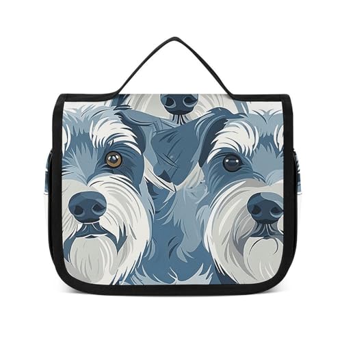 NTVOWPZO Kulturbeutel für Damen, Reise-Kulturbeutel, drei kleine Hunde, Kosmetik-Organizer, Make-up-Tasche, Stil, 22,5 x 18,5 cm, Stil, 22,5 x 18,5 cm, Stil:, 22.5x18.5cm von NTVOWPZO