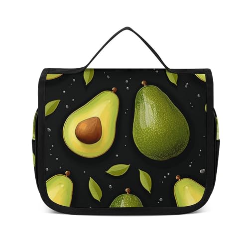 NTVOWPZO Kulturbeutel für Damen, Reise-Kulturbeutel, grüne Bilder, Kosmetik-Organizer, Make-up-Tasche, Stil, 22,5 x 18,5 cm, Stil, 22,5 x 18,5 cm, Stil:, 22.5x18.5cm von NTVOWPZO