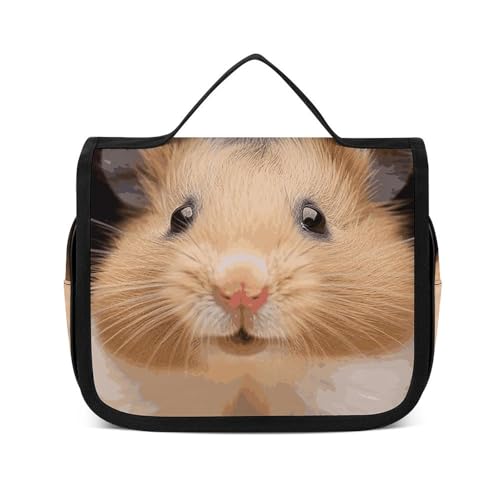 NTVOWPZO Kulturbeutel für Damen, Reise-Kulturbeutel, lustiger Hamster, Kosmetik-Organizer, Make-up-Tasche, Stil, 22,5 x 18,5 cm, Stil, 22,5 x 18,5 cm, Stil:, 22.5x18.5cm von NTVOWPZO