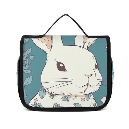 NTVOWPZO Kulturbeutel für Damen, Reise-Kulturbeutel, schöner kleiner Hase, Kosmetik-Organizer, Make-up-Tasche, Stil, 22,5 x 18,5 cm, Stil, 22,5 x 18,5 cm, Stil:, 22.5x18.5cm von NTVOWPZO