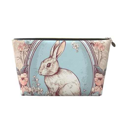NTVOWPZO Reise-Kulturbeutel für Damen und Herren, Kaninchen in ovalem Rahmen, Make-up-Tasche, große Kapazität, Kosmetiktasche, wasserabweisend, Kosmetiktasche, gold, Einheitsgröße NTVOWPZO Reise-Kulturbeutel für Damen und Herren, Kaninchen in ovalem Rahmen, Make-up-Tasche, große Kapazität, Kosmetiktasche, wasserabweisend, Kosmetiktasche, gold, Einheitsgröße von NTVOWPZO