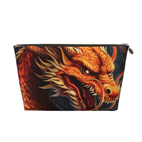 NTVOWPZO Reise-Kulturbeutel für Damen und Herren, Orange, chinesischer Drache, Make-up-Tasche, große Kapazität, Kosmetiktasche, wasserabweisend, Kosmetiktasche, gold, Einheitsgröße NTVOWPZO Reise-Kulturbeutel für Damen und Herren, Orange, chinesischer Drache, Make-up-Tasche, große Kapazität, Kosmetiktasche, wasserabweisend, Kosmetiktasche, gold, Einheitsgröße von NTVOWPZO