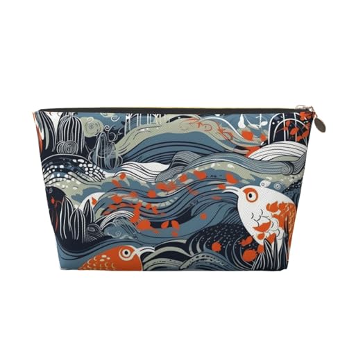 NTVOWPZO Reise-Kulturbeutel für Damen und Herren, Unterwasser-Vögel und Fische, Make-up-Tasche, große Kapazität, Kosmetiktasche, wasserabweisend, Kosmetiktasche, gold, Einheitsgröße NTVOWPZO Reise-Kulturbeutel für Damen und Herren, Unterwasser-Vögel und Fische, Make-up-Tasche, große Kapazität, Kosmetiktasche, wasserabweisend, Kosmetiktasche, gold, Einheitsgröße von NTVOWPZO