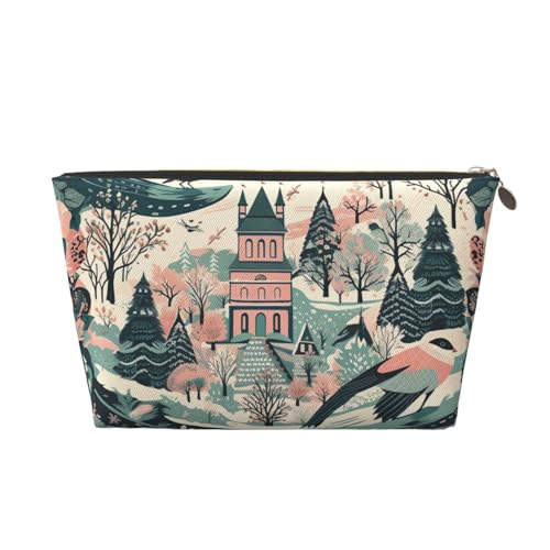 NTVOWPZO Reise-Kulturbeutel für Damen und Herren, Winterblumen und Haus, Make-up-Tasche, große Kapazität, Kosmetiktasche, wasserabweisend, Kosmetiktasche, gold, Einheitsgröße NTVOWPZO Reise-Kulturbeutel für Damen und Herren, Winterblumen und Haus, Make-up-Tasche, große Kapazität, Kosmetiktasche, wasserabweisend, Kosmetiktasche, gold, Einheitsgröße von NTVOWPZO